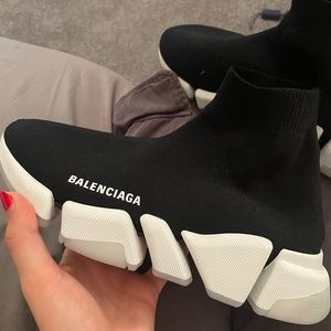 Balenciaga Speed 2.0 Transparent Sole Sock Sneakers